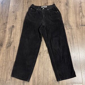 Vtg Anchor Blue Baggy Black Corduroy Pants Men’s 30 X 30 Y2K Hip-Hop